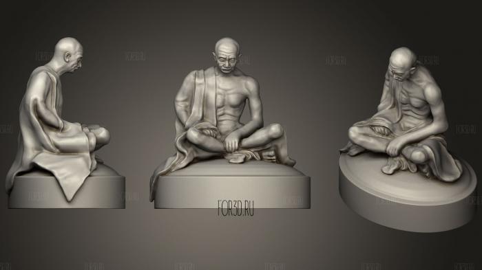 Mahatma Gandhi 3d stl модель для ЧПУ